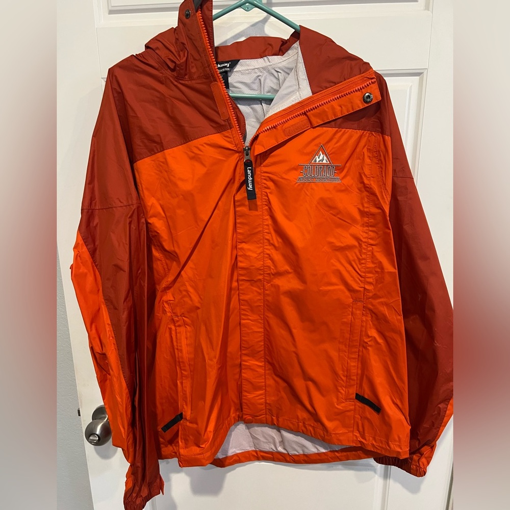 Orange rain coat
